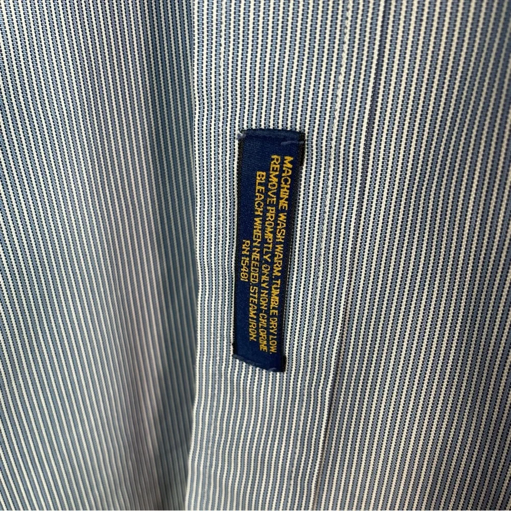 Tommy Hilfiger Blue Stripe Button Down Shirt - Picture 4 of 8
